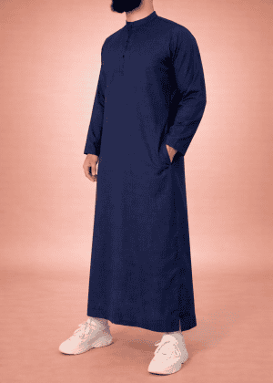 Saudi Qamis “Signature” Navy van Djellaba Mannen