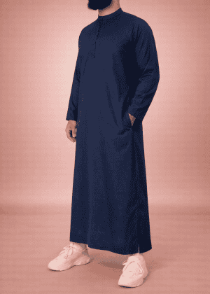 Emirati Qamis “Premium” Navy van Djellaba Mannen