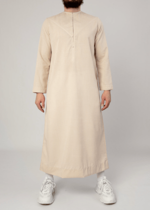 Emirati Qamis “Premium” Beige van Djellaba Mannen