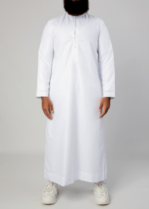 Emirati Qamis “Heritage” Wit van Djellaba Mannen
